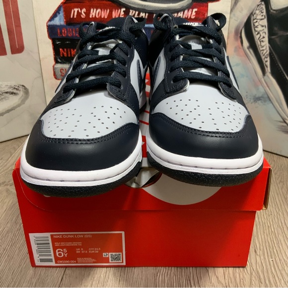 New Nike Dunk Low Georgetown GS Sizes 5.5Y/7W CW1590-004 - Picture 7 of 12